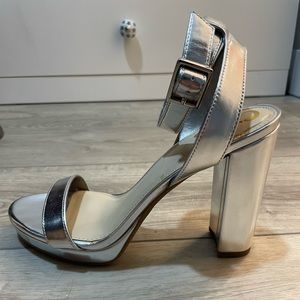 Silver Sandal Heels